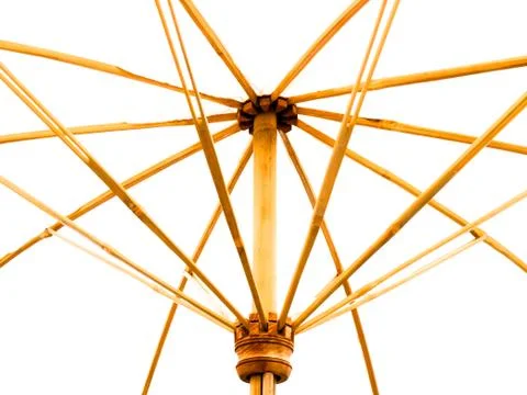Bamboo umbrella Stock Photos
