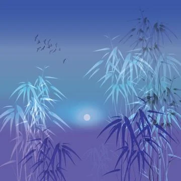 Bamboo vector background Stock Illustration