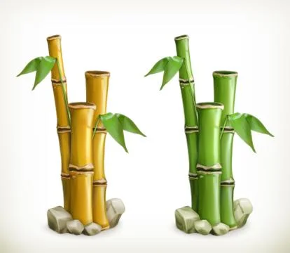 Bamboo, vector icon Stock Illustration