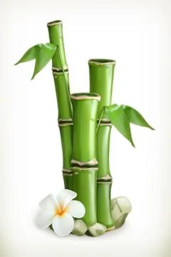 Bamboo, vector icon Stock Illustration