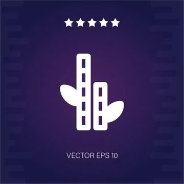 Bamboo vector icon Stock Illustration