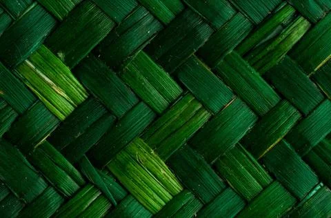 Bamboo Vimini weaving texture background Green Vimini Bamboo weaving textu... Stock Photos
