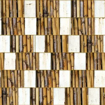 Bamboo wall Stock Illustration