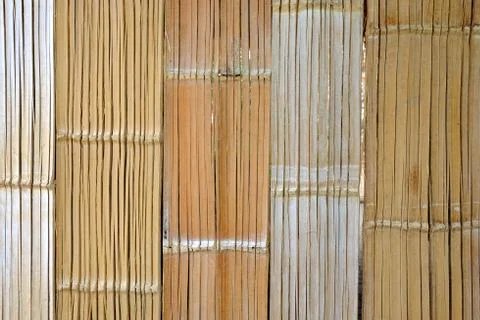 Bamboo wall structure background texture. Stockfoto's