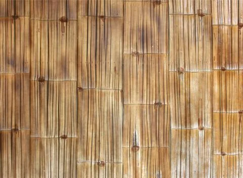 Bamboo wall texture and background Stock Photos