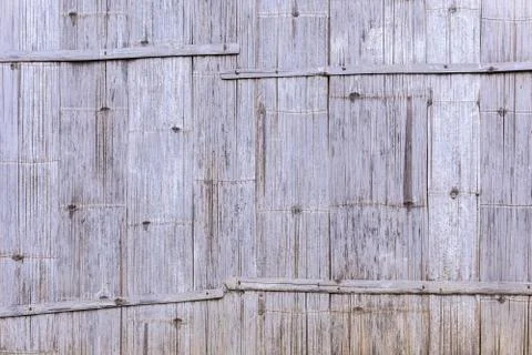 Bamboo wall texture use for background. Stock Photos