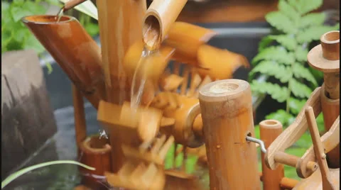 Bamboo waterfall Video stock 24952005