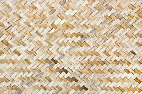 Bamboo weave show of pattern background Fotos Stock
