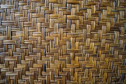 Bamboo Weave Texture Background Featuring Traditional Handcrafted Woven Pat.. Stock Photos