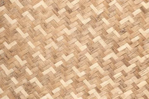Bamboo weave wood texture pattern background from handmade crafts basket. Foto stock