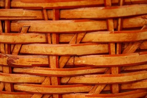 Bamboo weaving native pattern. Stock Photos