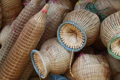 Bamboo wicker Stock Photos