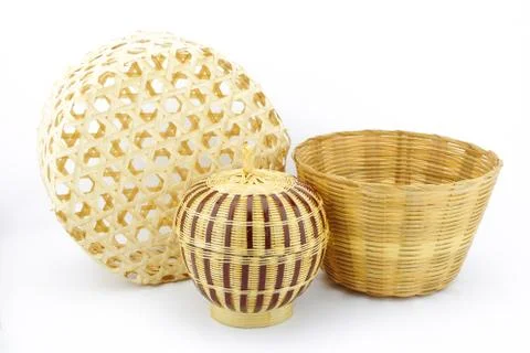 Bamboo wickerwork Stock Photos