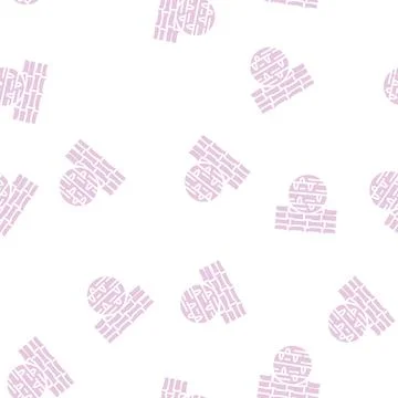 Bamboo wood glyph seamless pattern 스톡 일러스트