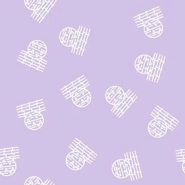 Bamboo wood line seamless pattern 스톡 일러스트
