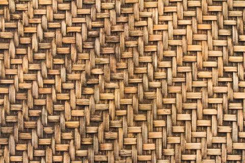 Bamboo woven background Stock Photos