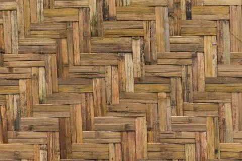 Bamboo Woven Wall Stock Photos