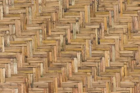 Bamboo Woven Wall Stock Photos