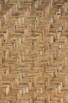 Bamboo Woven Wall Stock Photos