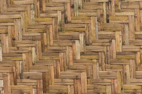Bamboo Woven Wall Stock Photos