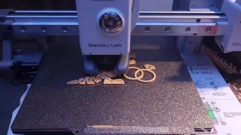 A Bambu Labs 3D printer,4K Video stock 279370234