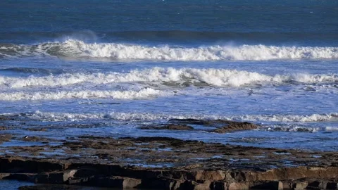 Bamburgh Beach Stock Footage 321473123