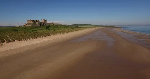 Bamburgh Castle 1 Stock Footage 122012829