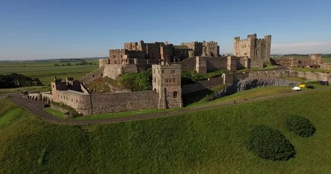 Bamburgh Castle 2 Stock Footage 122012823