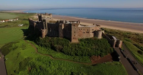 Bamburgh Castle 3 Stock Footage 122014239