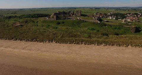 Bamburgh Castle 5 Stock Footage 122018369