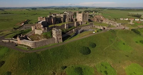 Bamburgh Castle 6 Stock Footage 122018426