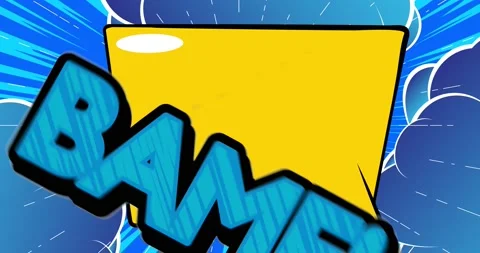 Bamf. Comic Book Expression Word. Stock Footage 164942599