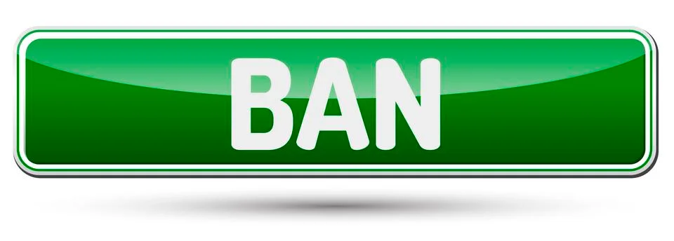 BAN - Abstract beautiful button with text. Stock Illustration