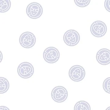 Ban on aliens glyph seamless pattern Illustrazione stock