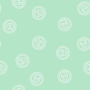 Ban on aliens line seamless pattern Illustrazione stock