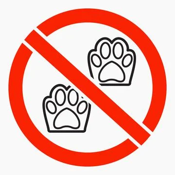 Ban on animals. Stock Illustration