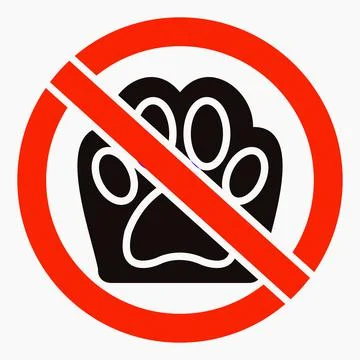 Ban on animals. Stock Illustration