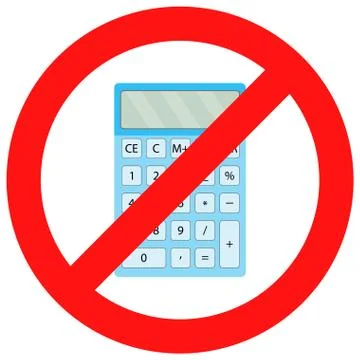 Ban calculator icon flat Stock Illustration