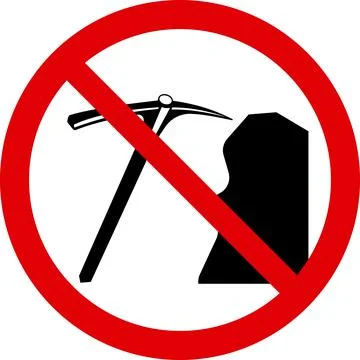 A ban on coal mining in the mine. Stock-Illustration