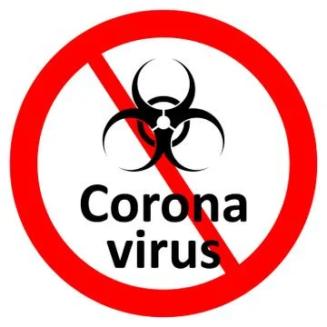 Ban coronavirus sign. Stock Illustration