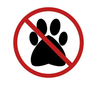 Ban on dogs on a white background Stock Illustration