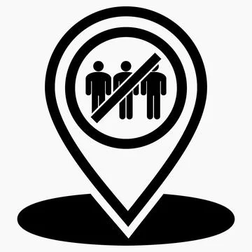 Ban on gathering people. Stock Illustration
