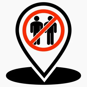 Ban on gathering people. Stock Illustration