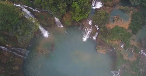Ban Gioc Waterfall Stock Footage 88163738