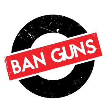 Ban Guns rubber stamp Stock Illustration