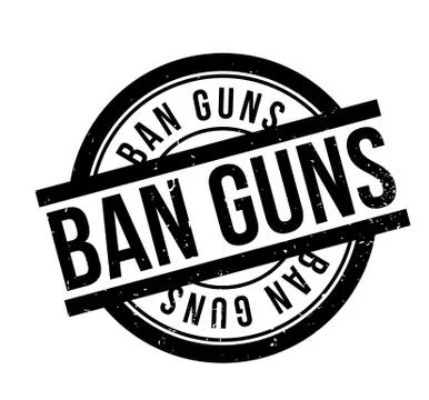 Ban Guns rubber stamp Stock Illustration