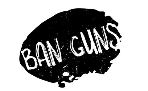 Ban Guns rubber stamp Stock Illustration