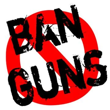 BAN GUNS sticker Stock Illustration