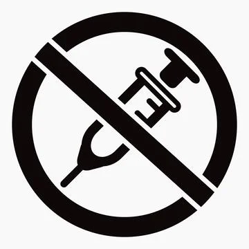 Ban on injections Stock Illustration