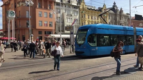 Ban Jelacic Square Stock Footage 49940768